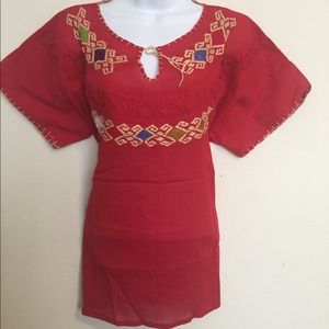 Mexican hand embroidered blouse